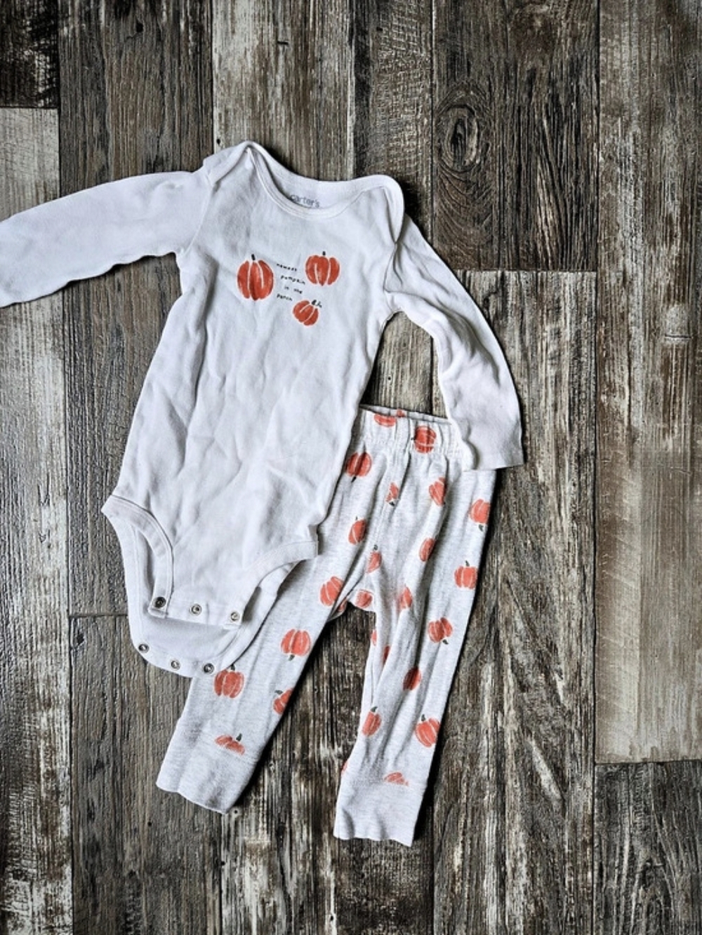 Carter's Newest Pumpkin in the Patch 2-Piece Bodysuit and Pant Set Baby 6-9M